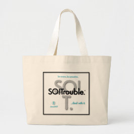SO!Troubleのロゴとタグライン ラージトートバッグ