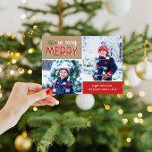 So Very メリー 2 Photo Magnetic Holiday Card
