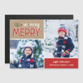 So Very メリー 2 Photo Magnetic Holiday Card (正面/裏面)