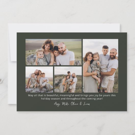 So Very Merry Modern Elegant Script Christmas シーズンカード (裏面)