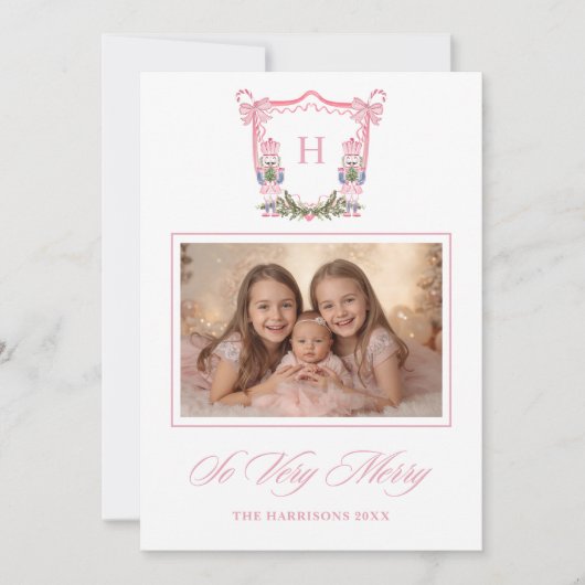 So Very Merry Nutcracker Monogram Crest シーズンカード (正面)
