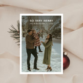 So Very Merry Rustic Winter Family Photo シーズンカード
