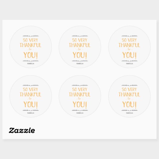 So very Thankful for You - sticker ラウンドシール (シート)