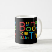 So viele Bücher so wenig Zeit - Bücherwurm Zitat コーヒーマグカップ (正面右)