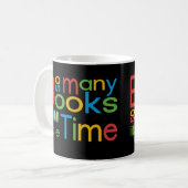 So viele Bücher so wenig Zeit - Bücherwurm Zitat コーヒーマグカップ (正面左)