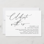 So, We Eloped, Romantic Wedding Dinner Party 招待状 (正面)