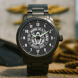 So You Wanna Be A Frogman "NEVER QUIT" パッチ ブラック 腕時計