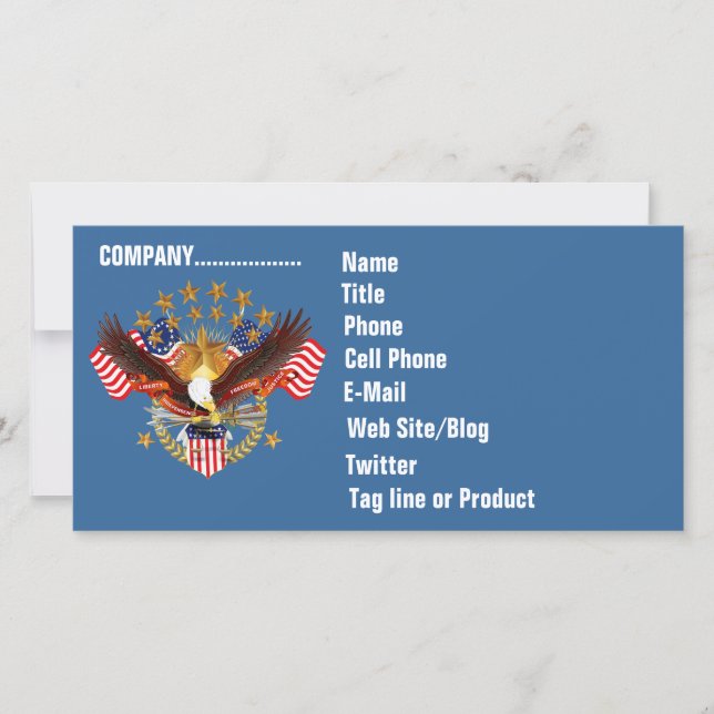 SOA 2ビジネスフォトカード水平。注を参照 (正面)