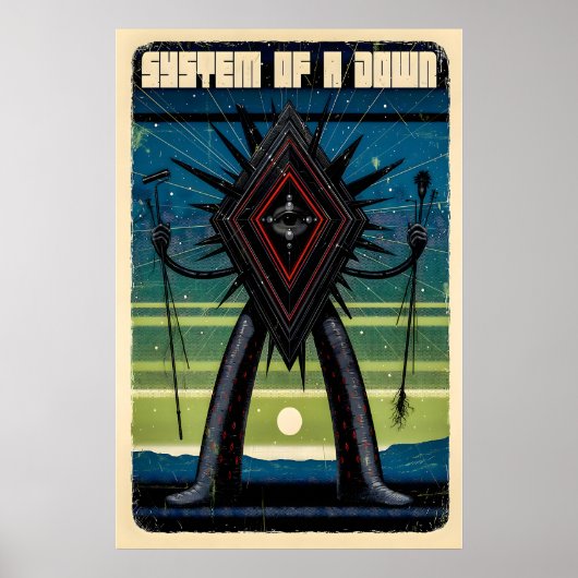 SOAD Poster Matte  Art Print. System Of A Down ポスター (正面)