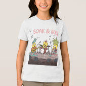 Soak & 転が - Cute Sponge Band Music Pun Cartoon トライブレンドＴシャツ (正面)