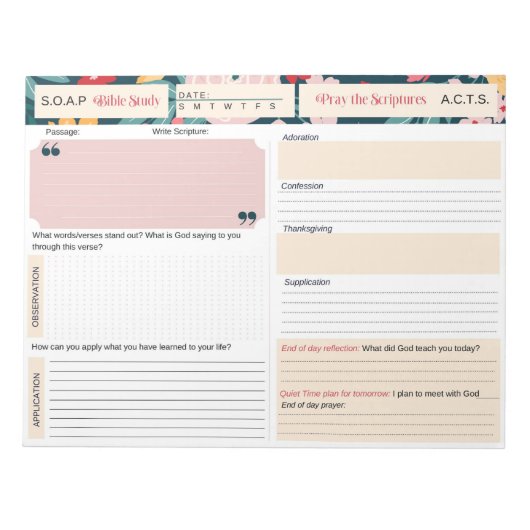 SOAPバイブル勉強ジャーナル ノートパッド (正面)