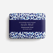 Soapパッケージ紙-抽象芸術ブルーチェック