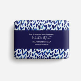 Soapパッケージ紙-抽象芸術ブルーチェック チラシ