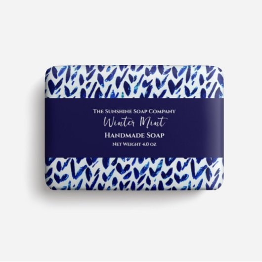 Soapパッケージ紙-抽象芸術ブルーチェック チラシ