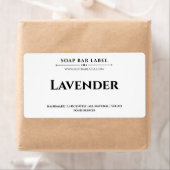 Soapラベルパーソナライズされた白い背景シール ラベル (インサイチュ)