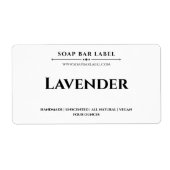 Soapラベルパーソナライズされた白い背景シール ラベル (正面)