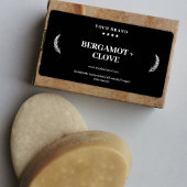 Soapラベルパーソナライズされた黒の背景シール ラベル