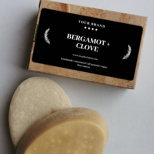 Soapラベルパーソナライズされた黒の背景シール ラベル