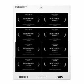 Soapラベルパーソナライズされた黒の背景シール ラベル (フルシート)