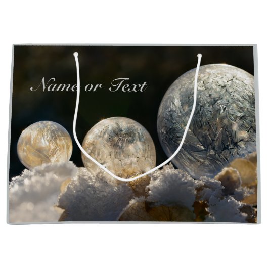 SOAP凍ってい Bubbles Ice Crystal Winter自然名 ラージペーパーバッグ (正面)