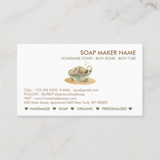 Soap Bathtub boho logo 名刺 (裏面)