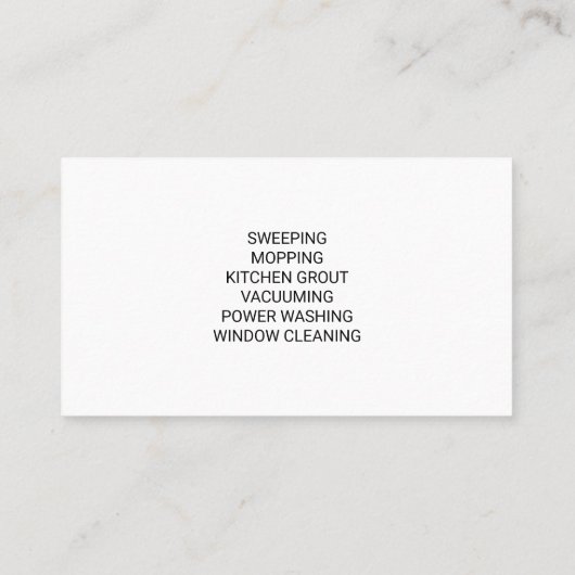 Soap Bubbles | Cleaning Services Icon 名刺 (裏面)