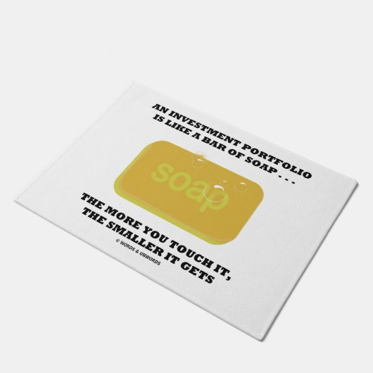 Soap Econユーモアのバーのような投資ポートフォリオ ドアマット (アングル)