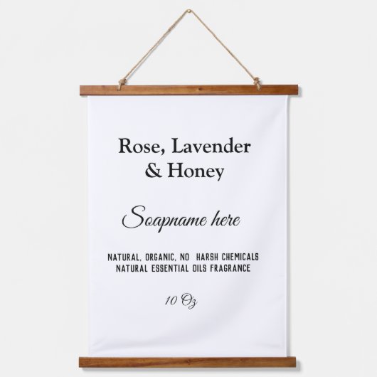 soap name weight webサイトの素材詳細q r 吊り下げ型タペストリー (正面)