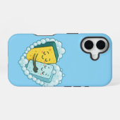 Soapy Love – スポンジと食器用洗剤 iPhone 16ケース (裏面横)