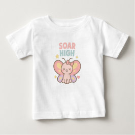 Soar High – Pastel Butterfly Joy ベビーTシャツ