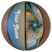 Soaring、抽象芸術ファンタジーフラクタル（青い名前） バスケットボール (縦)