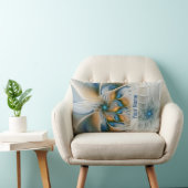 Soaring、抽象芸術ファンタジーフラクタル（青い名前） ランバークッション (椅子)