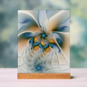 Soaring、抽象芸術ファンタジーFractal Art With Blue アクリルサイン (ニュートラル)