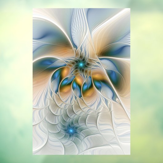 Soaring、抽象芸術ファンタジーFractal Art With Blue ウィンドウサイン (シート3)