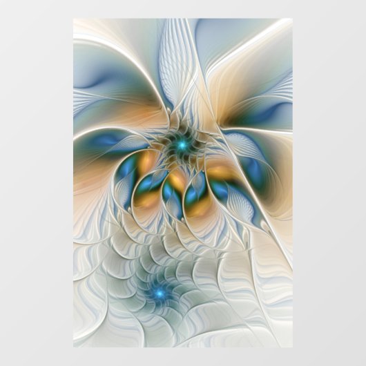 Soaring、抽象芸術ファンタジーFractal Art With Blue ウィンドウサイン (シート)