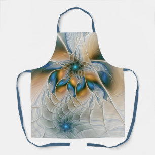 Soaring、抽象芸術ファンタジーFractal Art With Blue エプロン