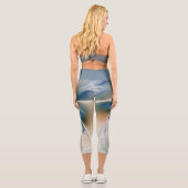 Soaring、抽象芸術ファンタジーFractal Art With Blue カプリレギンス (裏面)