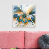 Soaring、抽象芸術ファンタジーFractal Art With Blue キャンバスプリント (インサイチュ (リビング))