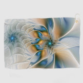 Soaring、抽象芸術ファンタジーFractal Art With Blue ゴルフタオル (横)