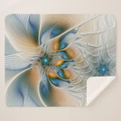 Soaring、抽象芸術ファンタジーFractal Art With Blue シェルパブランケット (正面(横))