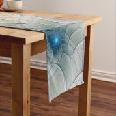 Soaring、抽象芸術ファンタジーFractal Art With Blue ショートテーブルランナー (インサイチュ)