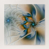 Soaring、抽象芸術ファンタジーFractal Art With Blue ジグソーパズル (横)