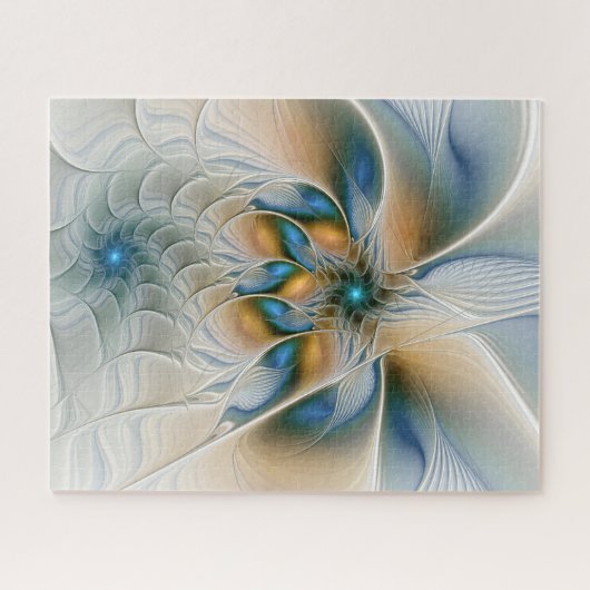 Soaring、抽象芸術ファンタジーFractal Art With Blue ジグソーパズル (横)