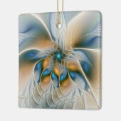 Soaring、抽象芸術ファンタジーFractal Art With Blue セラミックオーナメント (左)