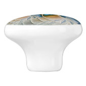 Soaring、抽象芸術ファンタジーFractal Art With Blue セラミックノブ (側面)