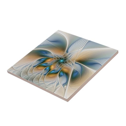 Soaring、抽象芸術ファンタジーFractal Art With Blue タイル (側面)