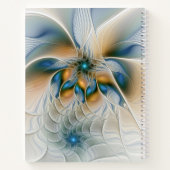 Soaring、抽象芸術ファンタジーFractal Art With Blue ノートブック (裏面)
