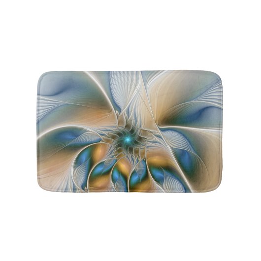 Soaring、抽象芸術ファンタジーFractal Art With Blue バスマット (正面)