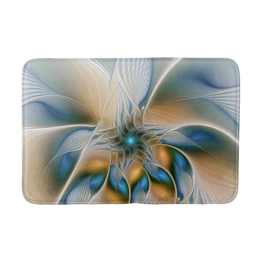 Soaring、抽象芸術ファンタジーFractal Art With Blue バスマット (正面)