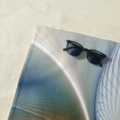 Soaring、抽象芸術ファンタジーFractal Art With Blue ビーチタオル (インサイチュ)